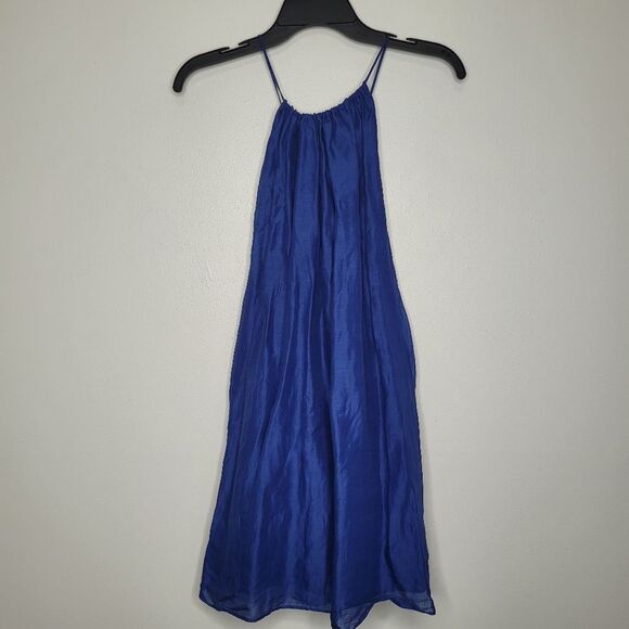 Banana Rebublic Ramie Backless Halter dress  Mini Casual Summer Size Small P - Picture 3 of 9